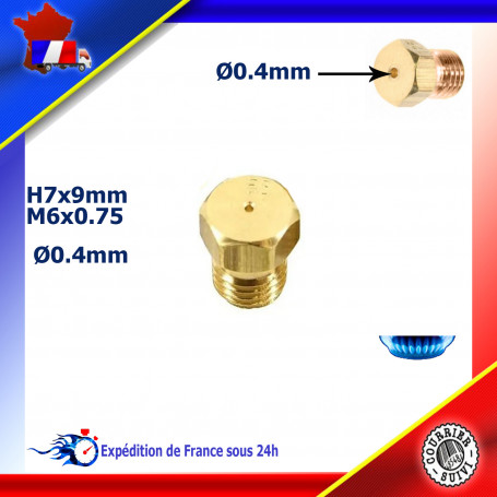 Injecteur gaz ou gicleur gaz de 0,40mm pour cuisinière LADEN