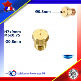 Injecteur gaz ou gicleur gaz de 0,80mm pour cuisinière SMEG